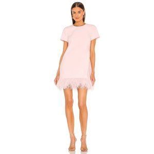 LIKELY Marullo Feather Dress in Rose Shadow Pink 2 New Nwt Women's Mini Shift